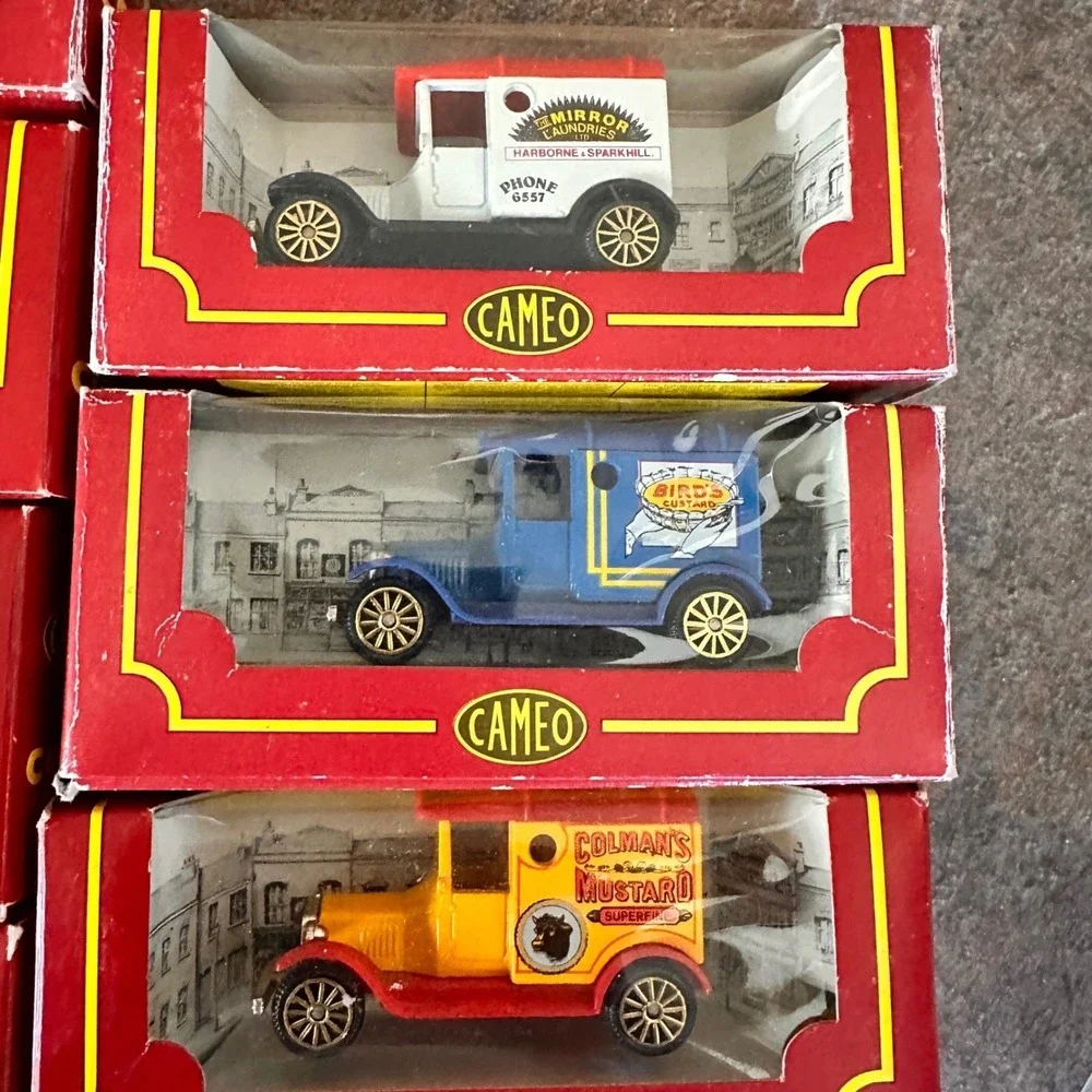 Mattel Cameo‎ The Village Collection 1993 Diecast Delivery Van Set of 7 Vintage